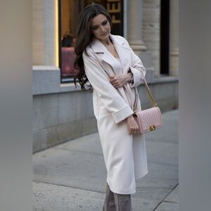 Miss diamond Marino wool coat light pink